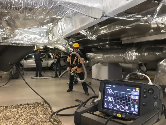 Professional negative pressure duct cleaning by Lincoln Air Duct Cleaning in Lincoln